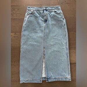 Women’s Velvet Heart Denim Skirt - Paulina midi skirt , large